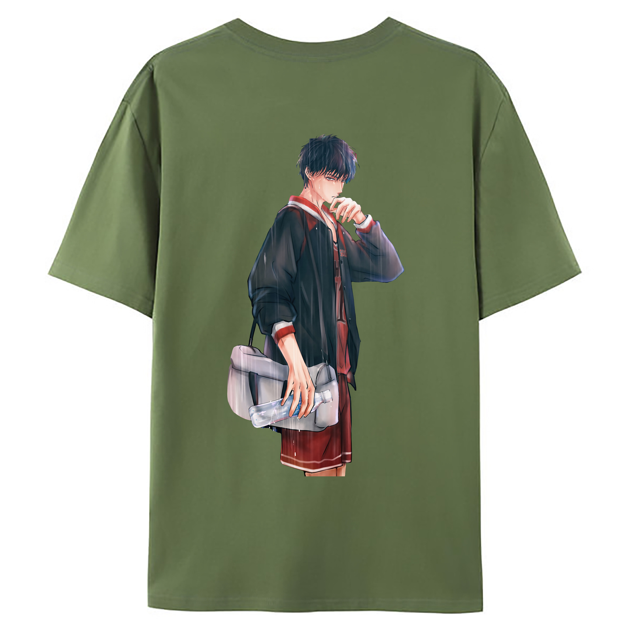 （画像用） SLAM DUNK／スラムダンク 綿100％ メンズ半袖Tシャツ（バックプリント） 通気性